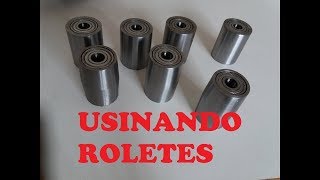 Usinagem de roletes para lixadeira de cinta ou cutelaria [upl. by Ney786]