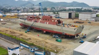 Fragata Tamandaré  Estaleiro ThyssenKrupp Brasil Sul  Itajaí SC [upl. by Belvia802]