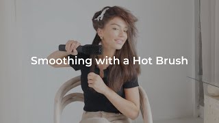 How to smooth your hair with the Lunata Cordless Hot Brush [upl. by Aicat]