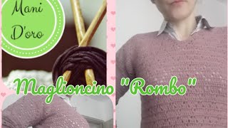 Tutorial golfino quotRomboquot  facile uncinetto—Mani Doro💖 [upl. by Hump]