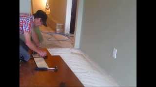 Installing Engineered Hardwood Floor Finishing Wall [upl. by Naima]