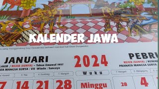 KALENDER quot JAWA quot TAHUN 2024 Lengkap Hari Baik dan Hari Tidak Baik [upl. by Maletta]