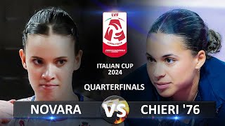 Quarter Finals Novara vs Chieri 76  Italian Volleyball LVF SerieA1 Coppa Italia 2024 [upl. by Julienne289]