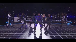 Super Bowl halftime show lights up with Ushers rollerskating extravaganza [upl. by Sharleen]