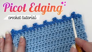 How to Crochet Picot Edging [upl. by Lief]