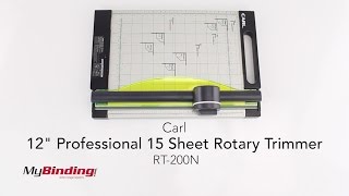 Carl 12quot Professional 15 Sheet Rotary Trimmer  RT200N [upl. by Heiskell111]