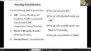 NCLEXRN REVIEW NURSING PRIORITIZATION part 1 [upl. by Ymaral115]