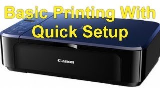 Canon Pixma E510  Basic Printing With Quick Setup  Preview [upl. by Odradlig]