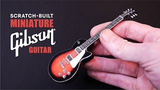 Scratchbuilt Miniature Gibson Guitar [upl. by Stroup578]