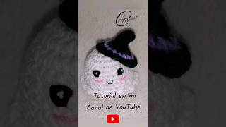 Llavero tejido a crochet para Halloween Fantasma amigurumi amigurumipasoapaso youtubeshorts [upl. by Ellekcir753]