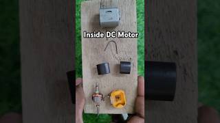 🤔 Inside DC Motor  dcmotor dismantle diy miniature miniproject shorts reels school anime [upl. by Naldo]