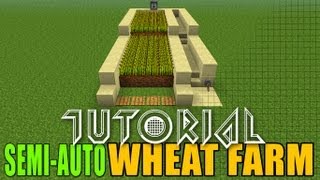 Minecraft Wheat Farm Tutorial Semi Automatic 13 [upl. by Arivle22]