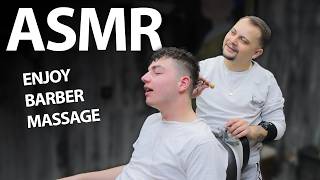 ASMR CLEAN RELIEF MASSAGE  Asmr Head Massage And Hair Play Massage In Barber Shop [upl. by Fortunio]