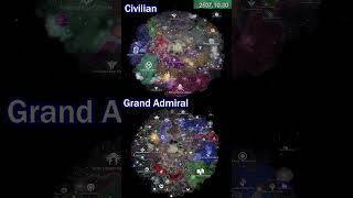 Stellaris AI comparison Civilian easiest vs Grand Admiral hardest stellaris ai timelapse [upl. by Menon202]