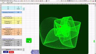 Excel Animated Harmonograph Demo [upl. by Ydissak941]