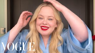 Bridgertons Nicola Coughlan on Face Sculpting and a Glossy Red Lip  Beauty Secrets  Vogue [upl. by Nuawaj]