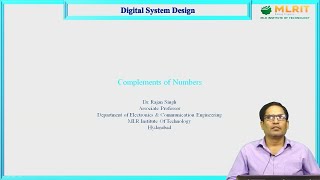 LEC03Digital System Design  Complements of Numbers by Dr Rajan Singh [upl. by Ayekel]