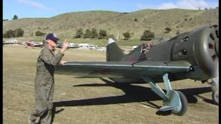 Polikarpov I16 No9 at Wanaka New Zealand 1998 [upl. by Goren]