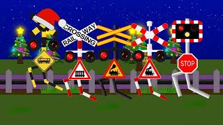 santa railroad crossing jingle bells [upl. by Enoyrt841]