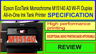 EPSON M15140 MULTIFUNCTION A3 SIZE PRINTER REVIEW [upl. by Ainafetse]