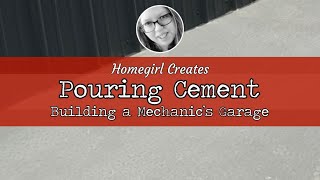 Building a Mechanic’s Garage Concrete Pouring Cement [upl. by Aicen]