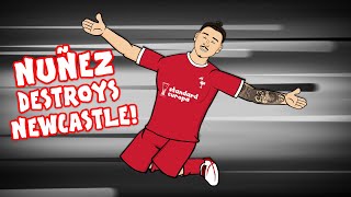 🔴NUNEZ DESTROYS NEWCASTLE🔴 vs Liverpool 12 Parody Goals Highlights Darwin Chant [upl. by Fessuoy557]