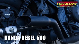 Coffmans THUNDER Exhaust on the New Honda Rebel 500 20172023 [upl. by Aened921]