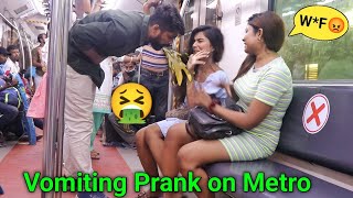 Vomiting Prank on Metro 🤮😳 PrankBuzz [upl. by Bruell448]