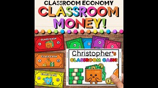 Classroom Money Sheets  Printable Class Cash for Creating a Classroom Economy [upl. by Enaerb]