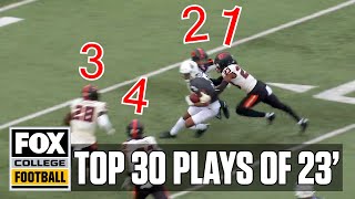 Top 30 Plays of the 2023 College Football Season on FOX [upl. by Snowman477]