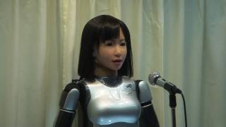 HD 1080p HRP4C Humanoid Woman Robot CEATEC 2010 [upl. by Niltyak]