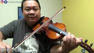 Andantino  Slow Practice  Suzuki Violin Book 1 [upl. by Odericus153]