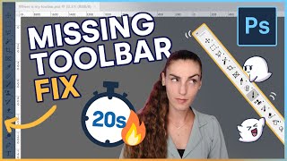 Missing Toolbar Photoshop  How to Fix Tools Quick [upl. by Terrene]