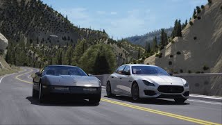 AC  Maserati Quattroporte GTS vs Corvette C4 ZR1 [upl. by Refinne]