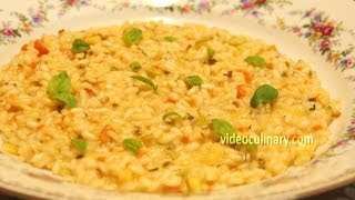 Italian Vegetable Risotto Recipe  Video Culinary [upl. by Yniar]