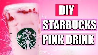 DiY STARBUCKS PiNK DRiNK STRAWBERRY ACAI REFRESHER   XOBRUNETTEBARBIE❤ [upl. by Sybille]