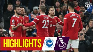 Ronaldo amp Fernandes fire Reds into Top 4  Highlights  Manchester United 20 Brighton amp Hove Albion [upl. by Drona]