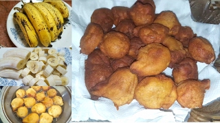 Mauritian Cuisine Banana fritters Recipe  Recette Gateau Banane Mauricien 🍌 [upl. by Nanete]