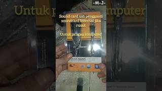 Sound card usb pengganti soundcard internal jika rusak untuk komputer atau pc [upl. by Gwendolyn628]