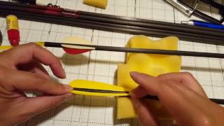 Fletching arrows by hand [upl. by Deedee]