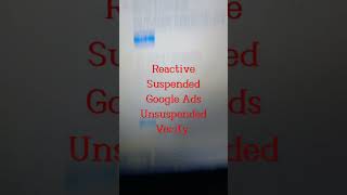 Reactive Suspended Google Adwords Unsuspended Whatsup  8510882664 [upl. by Roy]