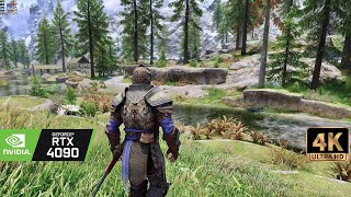 4K60 Skyrim Ultra Modded RTX 4090  Rudy ENB  Reshade RTGI  Next Gen looking gameplay [upl. by Etnuahc508]