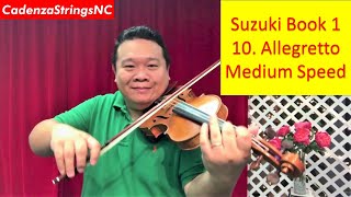 Allegretto  Medium Speed  Suzuki Violin Book 1 [upl. by Socem244]