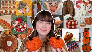 50 easy crochet project ideas for FALL with free patterns beginner friendly [upl. by Ruperto]