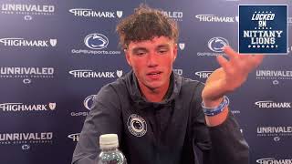 Penn State QB Drew Allar recaps Penn State footballs win over Bowling Green [upl. by Isidor]