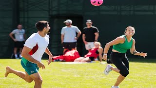 Djokovic Surprised Aryna Sabalenka and Then They Thrilled the Fans Together  Indian Wells 2024 [upl. by Enyamert]