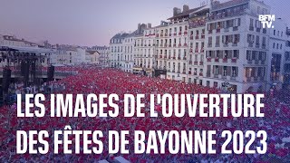 quotChaque année cest régaladequot top départ pour les fêtes de Bayonne 2023 [upl. by Anibor]