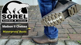 Sorel Madson II Waterproof Chelsea Boots Unboxed and On Feet [upl. by Siuqramed]