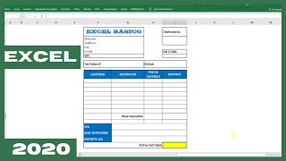 COMO HACER UNA FACTURA EN EXCEL PASO A PASO [upl. by Rodolphe]