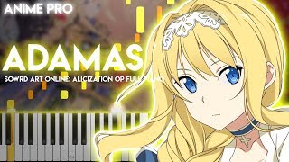 ADAMAS  Sword Art Online Alicization OP FULLsynthesia piano tutorial [upl. by Almira890]